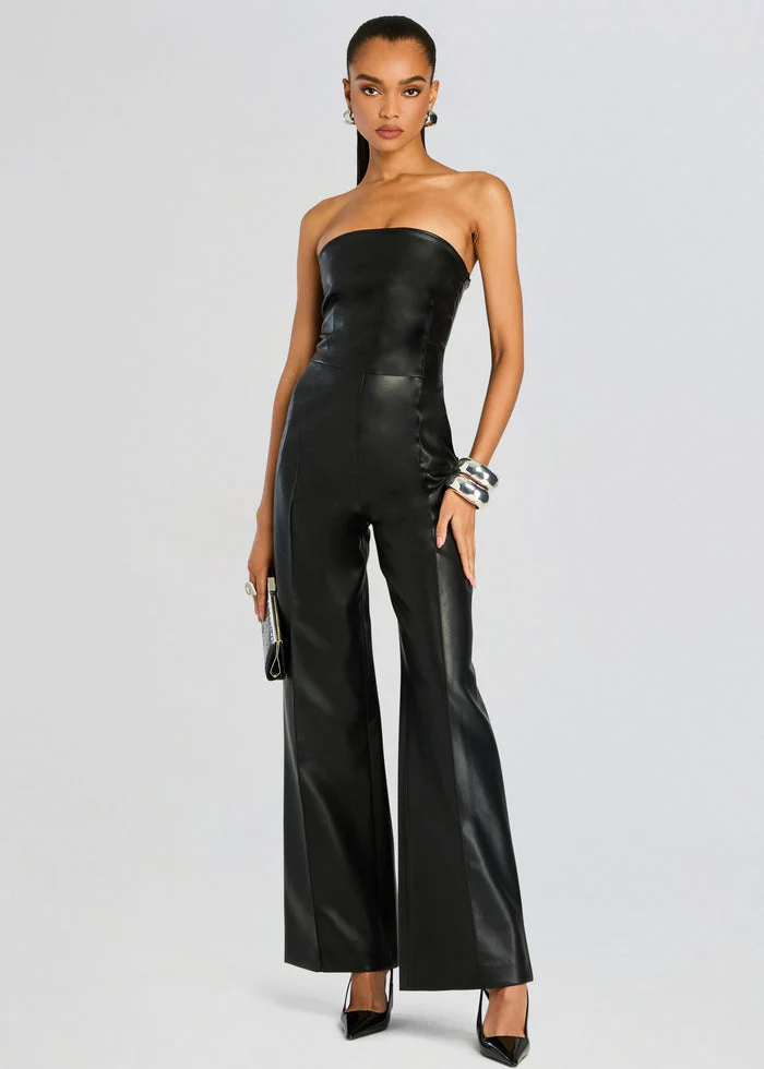 Zoe Faux Leather Jumpsuit