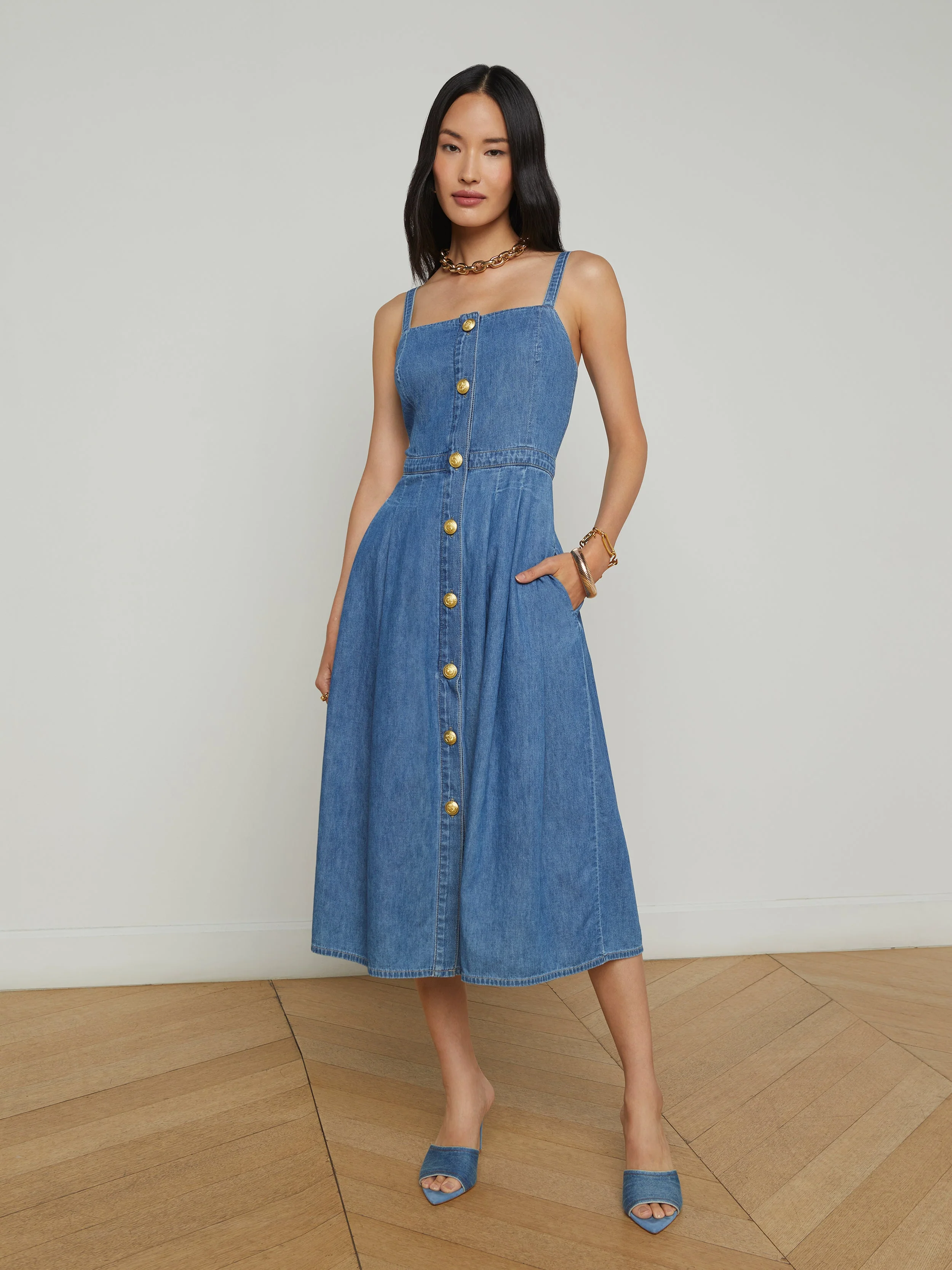 Esmeralda Chambray Dress