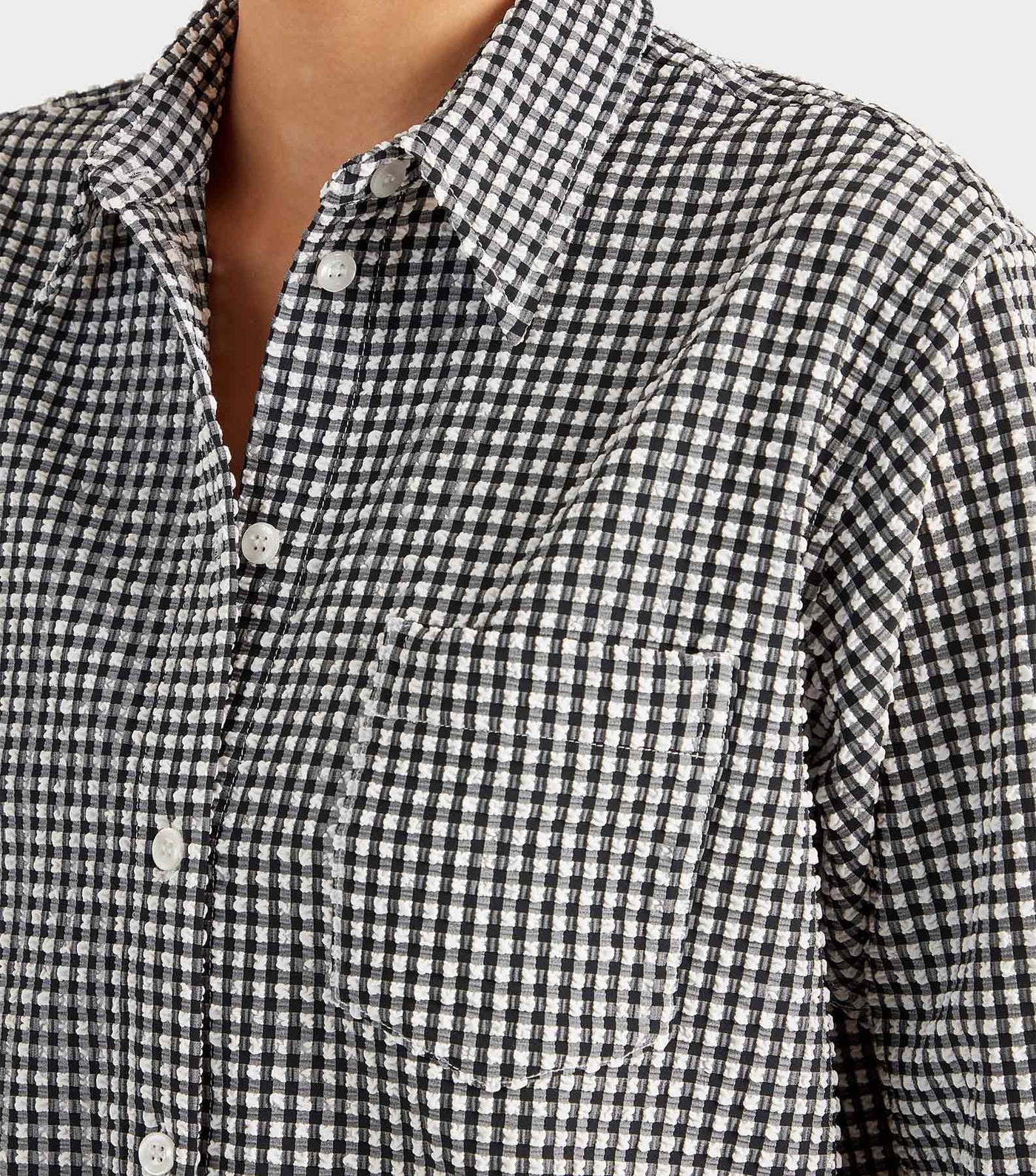 Gingham Seersucker Shirt
