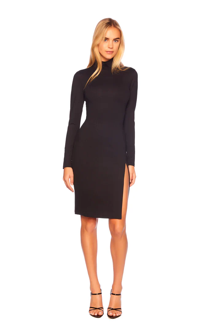 Mock Midi Slit Dress