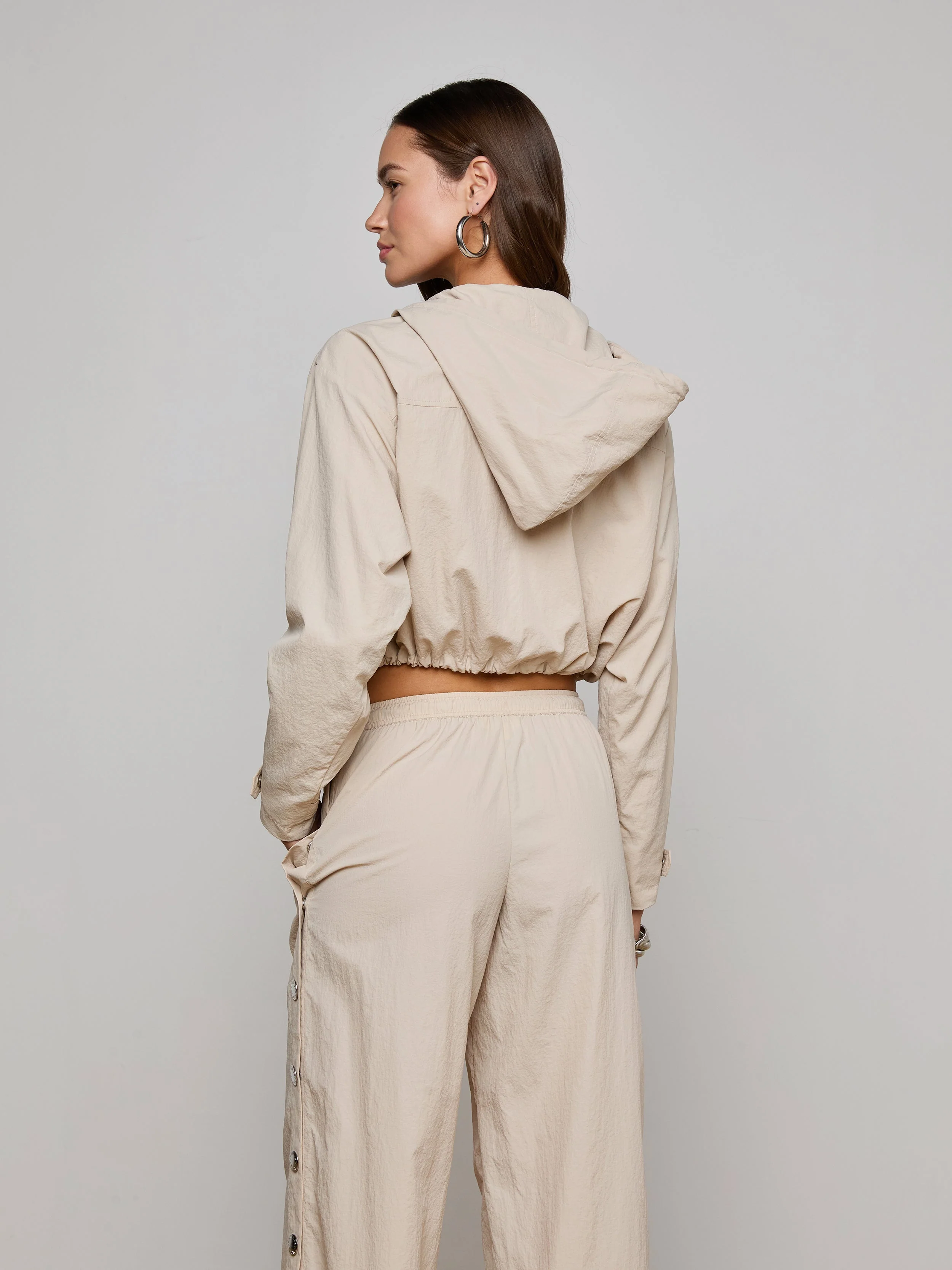 Bronwyn Cropped Windbreaker - Cement