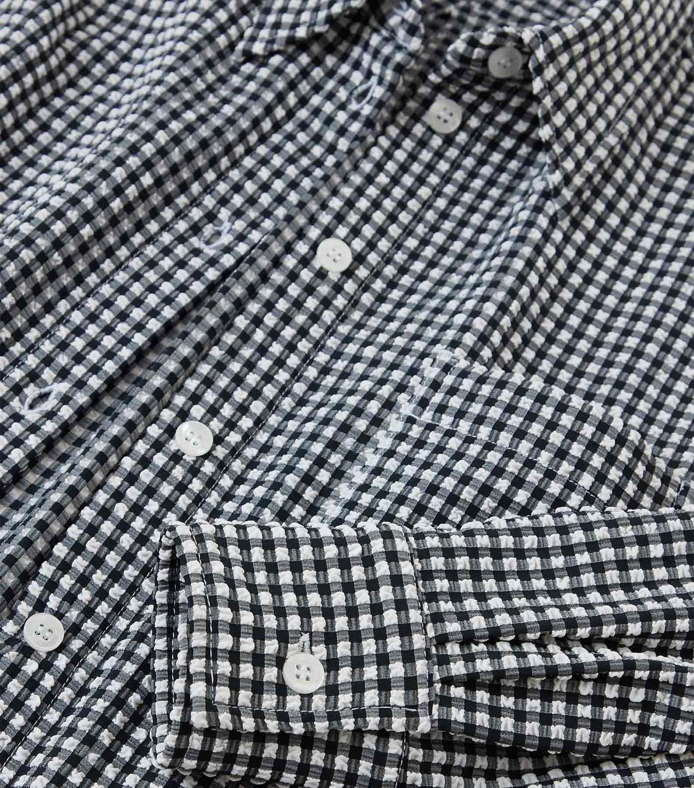 Gingham Seersucker Shirt