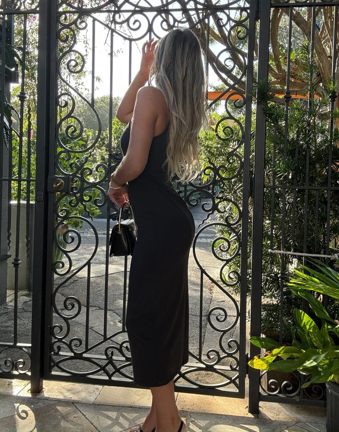 Mock Neck Midi Dress