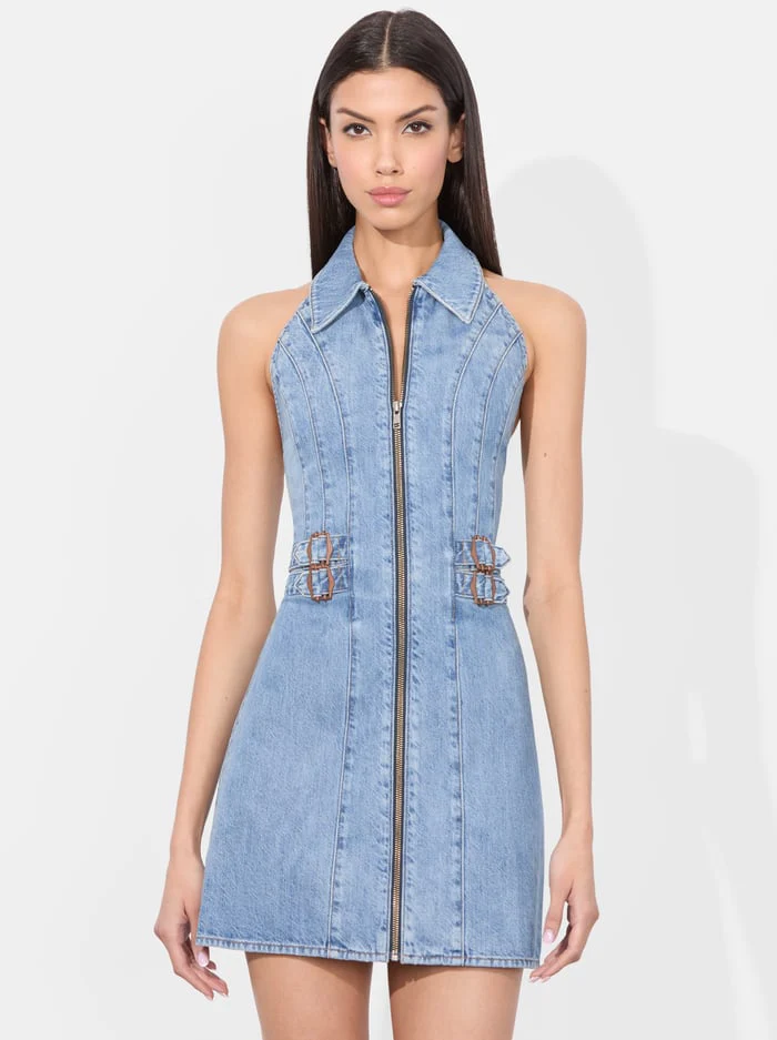 AXELLE DENIM MINI DRESS