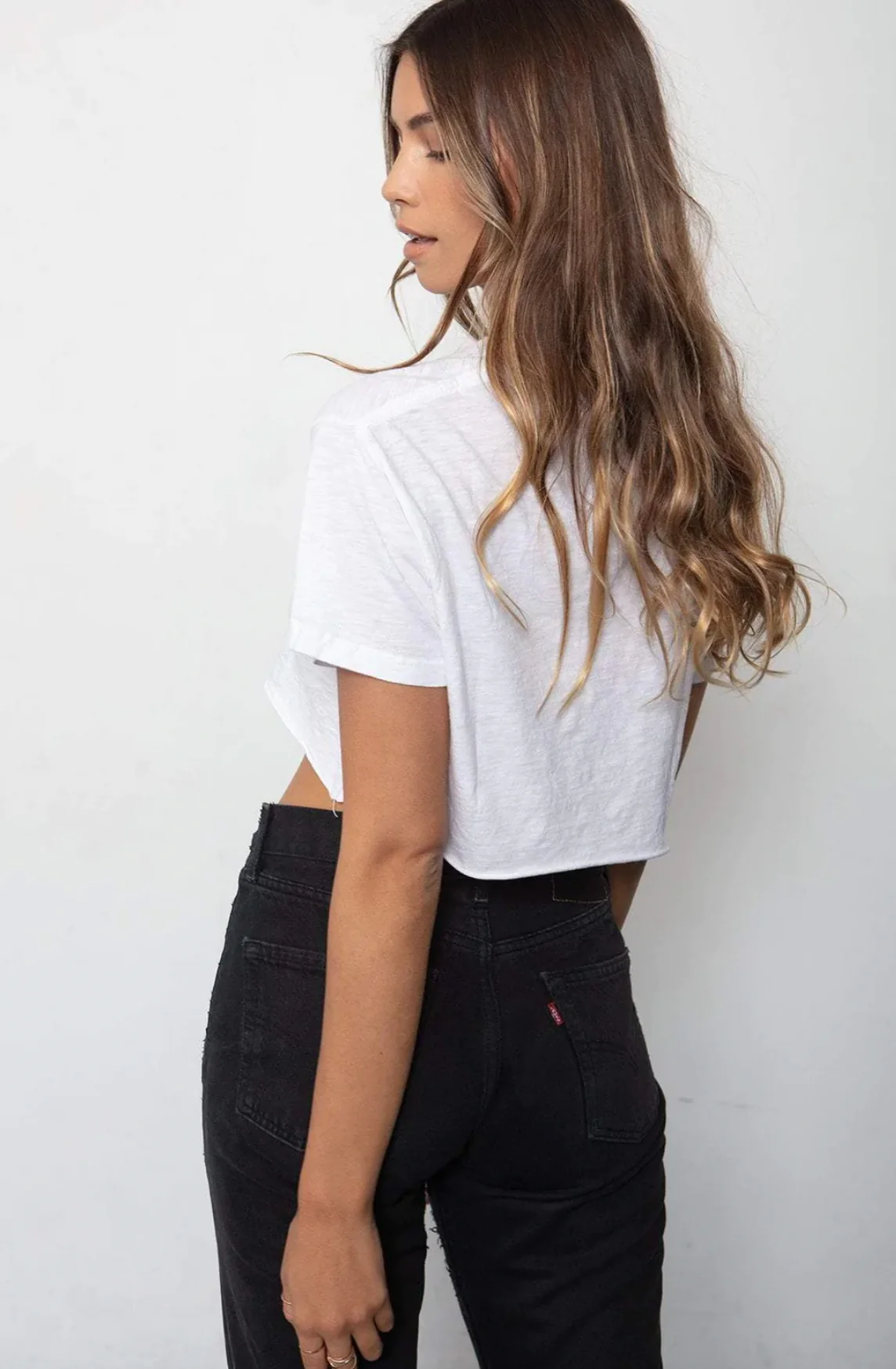 Boyfriend Crop Tee - White