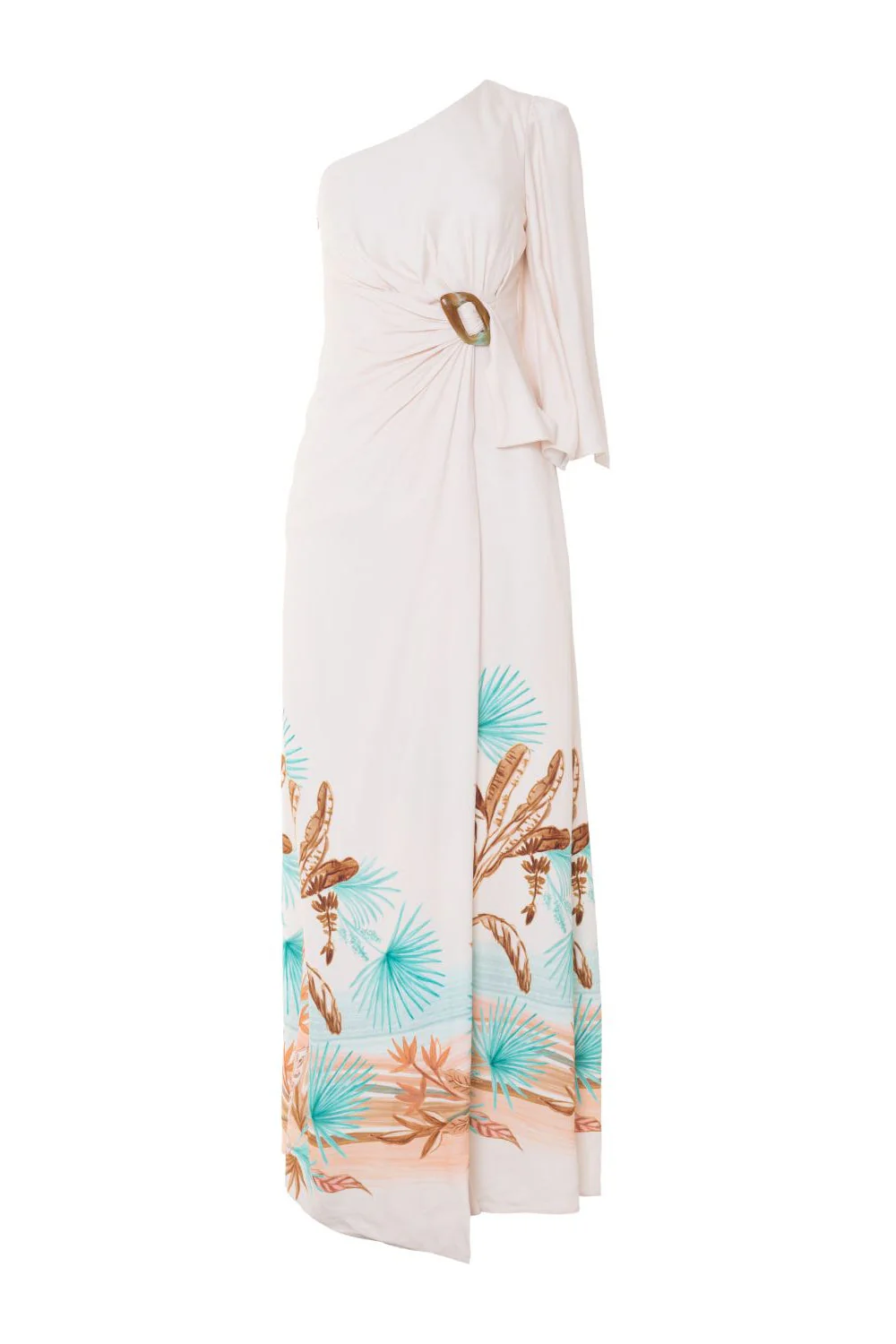 Bananeira Tropical One Shoulder Maxi Dress