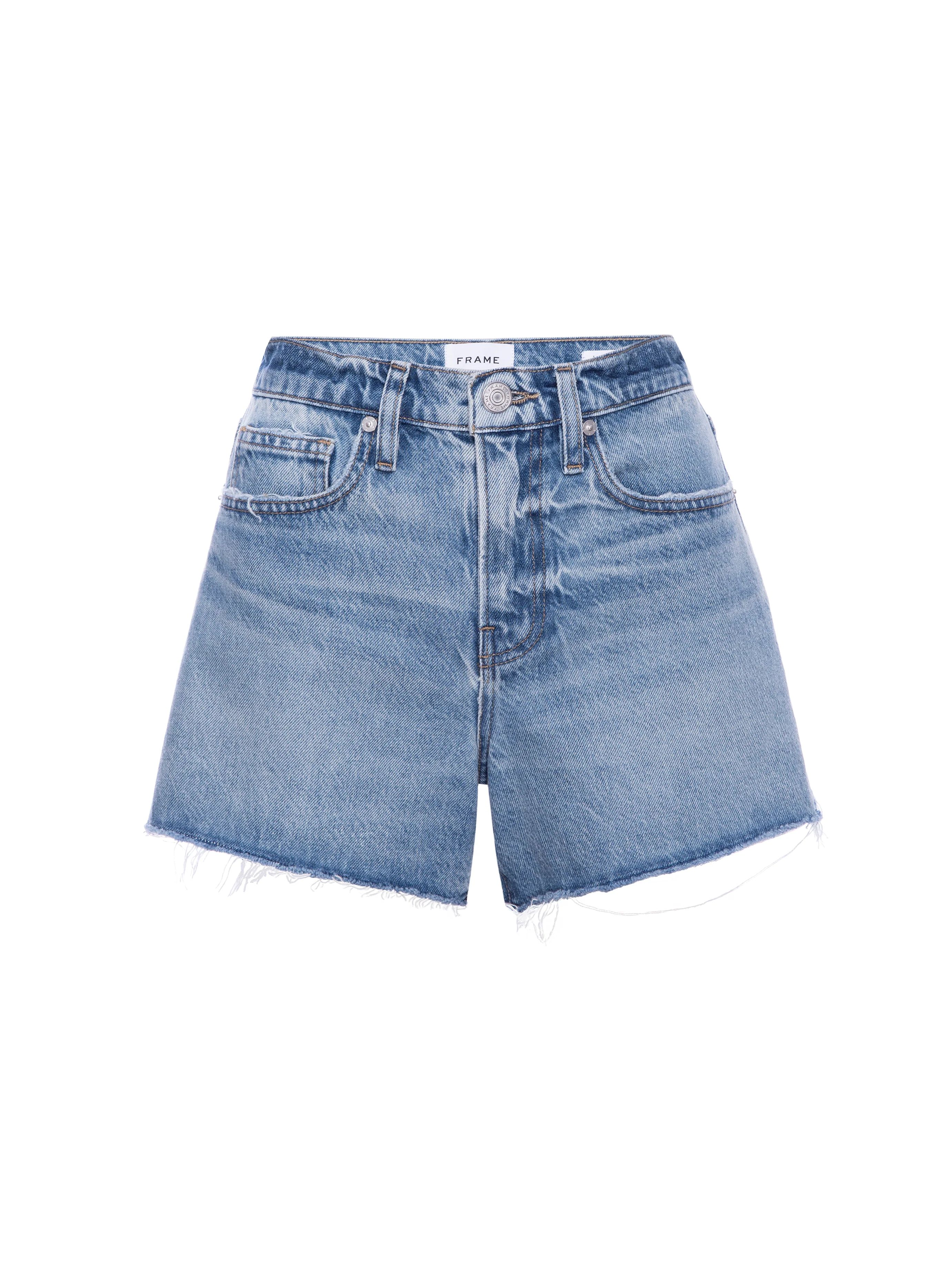 Le Brigette Short Raw Fray Denim