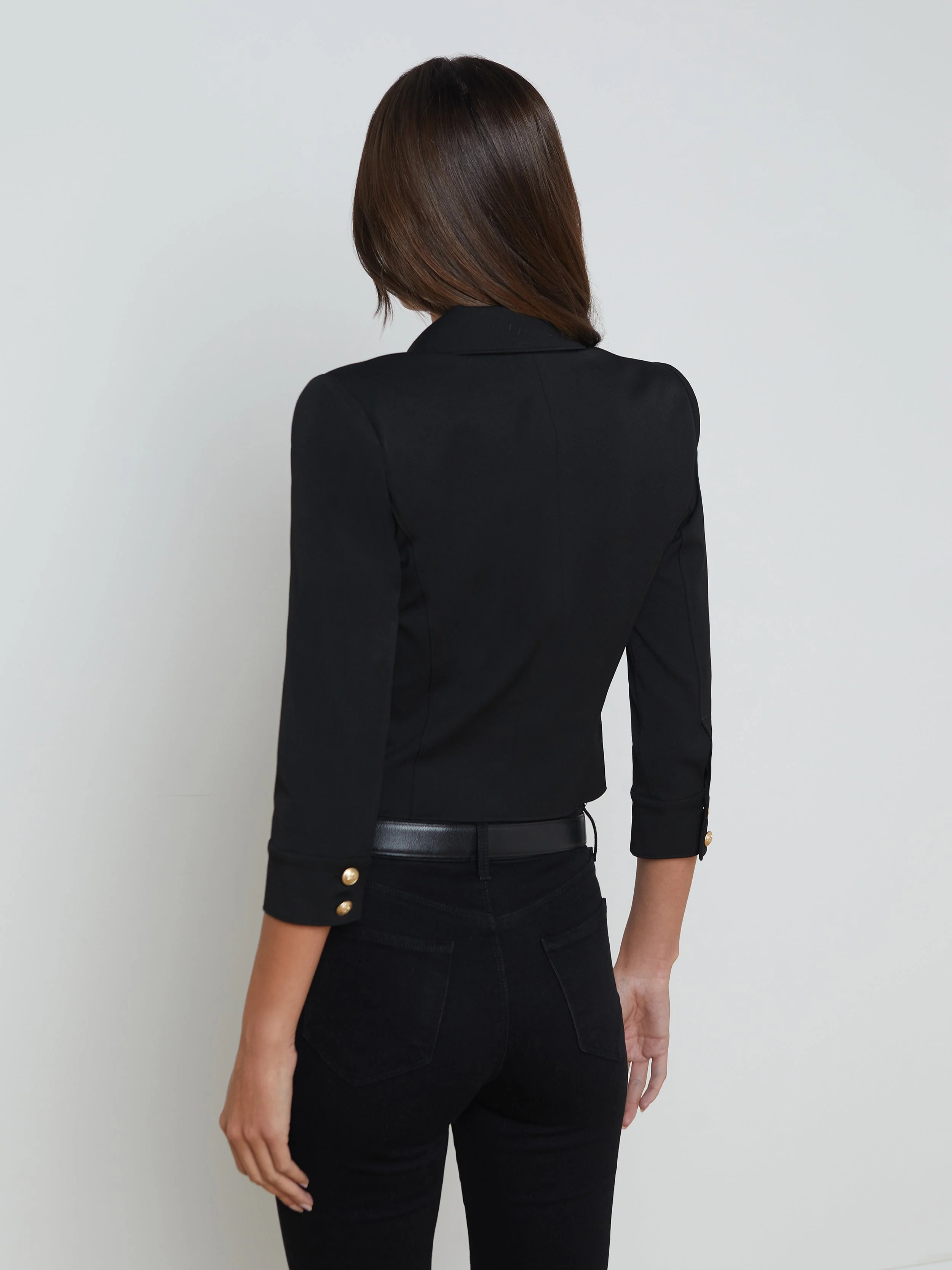 Kumi Cropped Jacket - Black