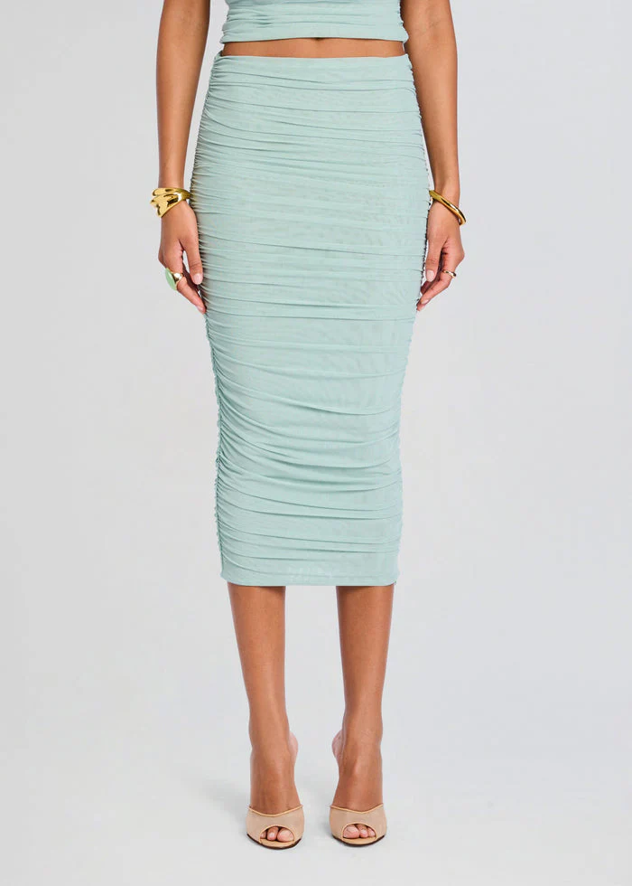 Pia Mesh Midi Skirt