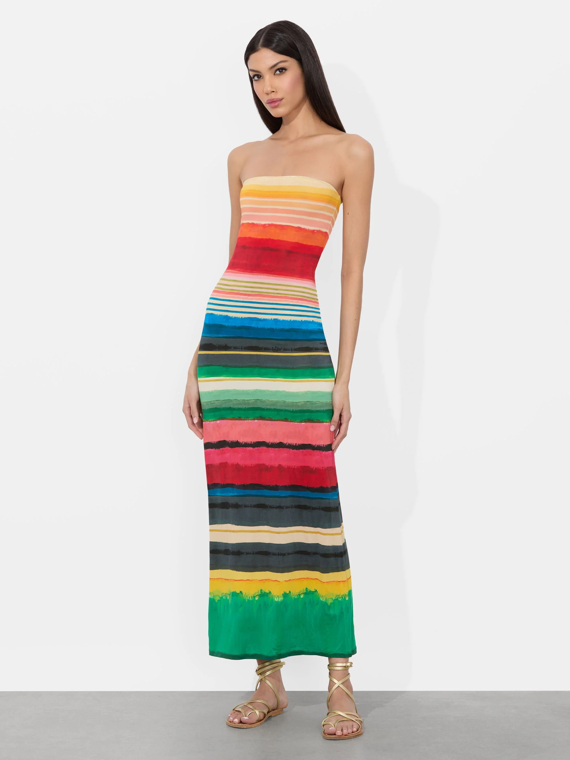 DELORA STRAPLESS MAXI DRESS