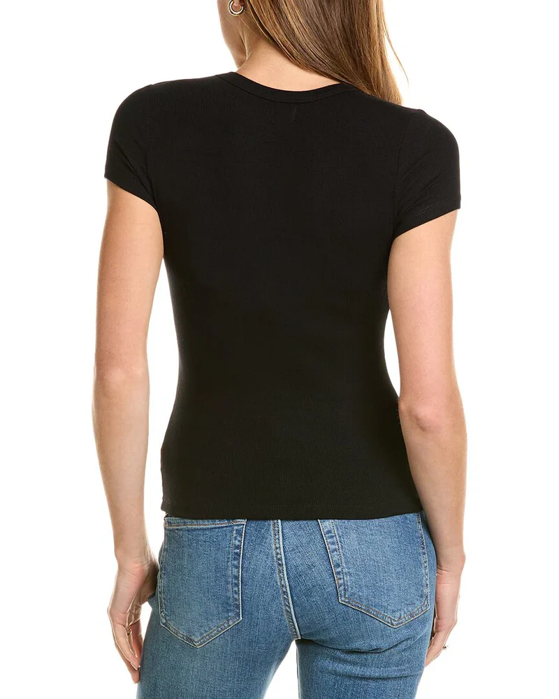 Amber Fitted Tee - Black