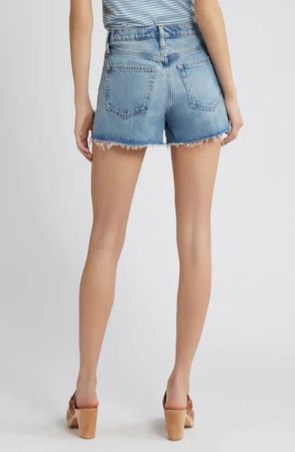 Le Brigette Short Raw Fray Denim
