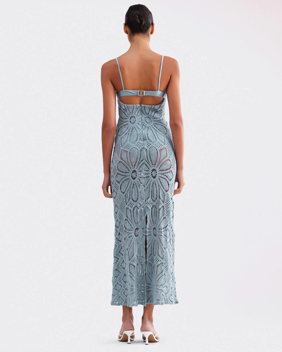 CROCHET EMBROIDERED MAXI DRESS