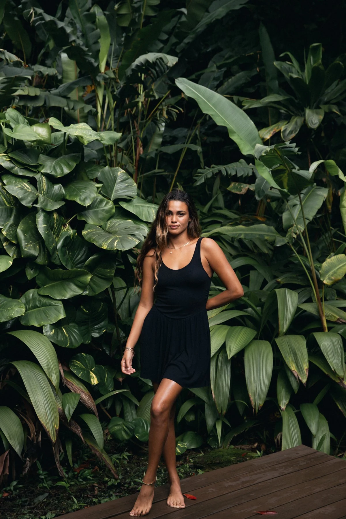 RIB DOUBLE SCOOP MINI DRESS