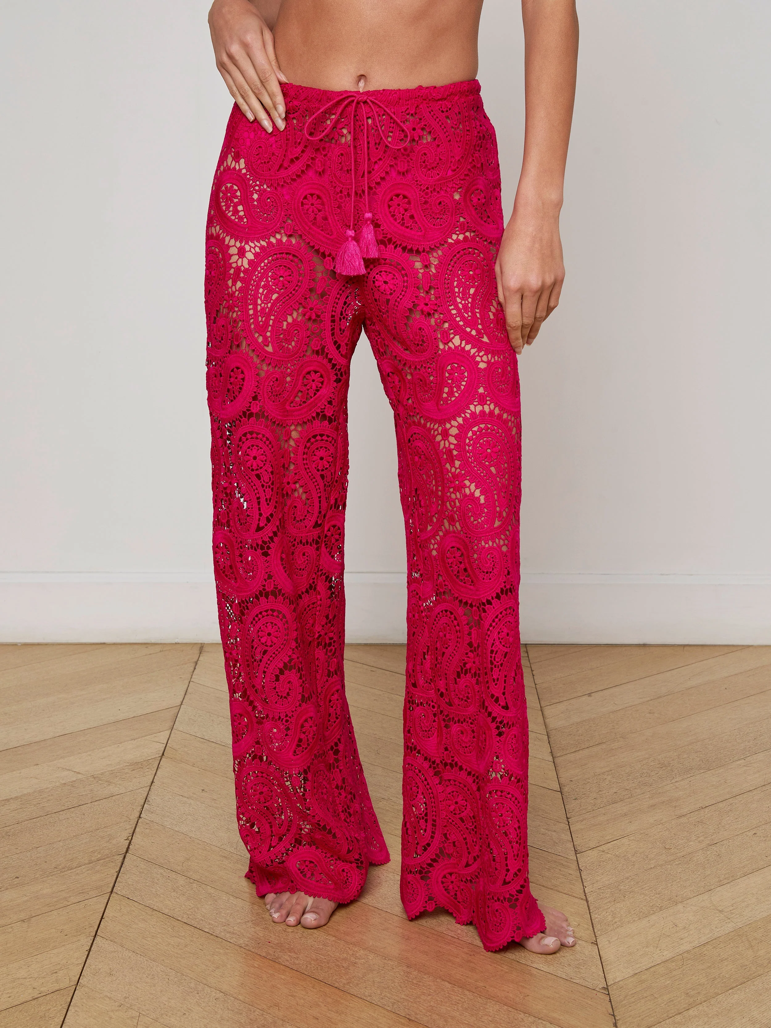 Geraldine Cover-Up Pant - Fuschia