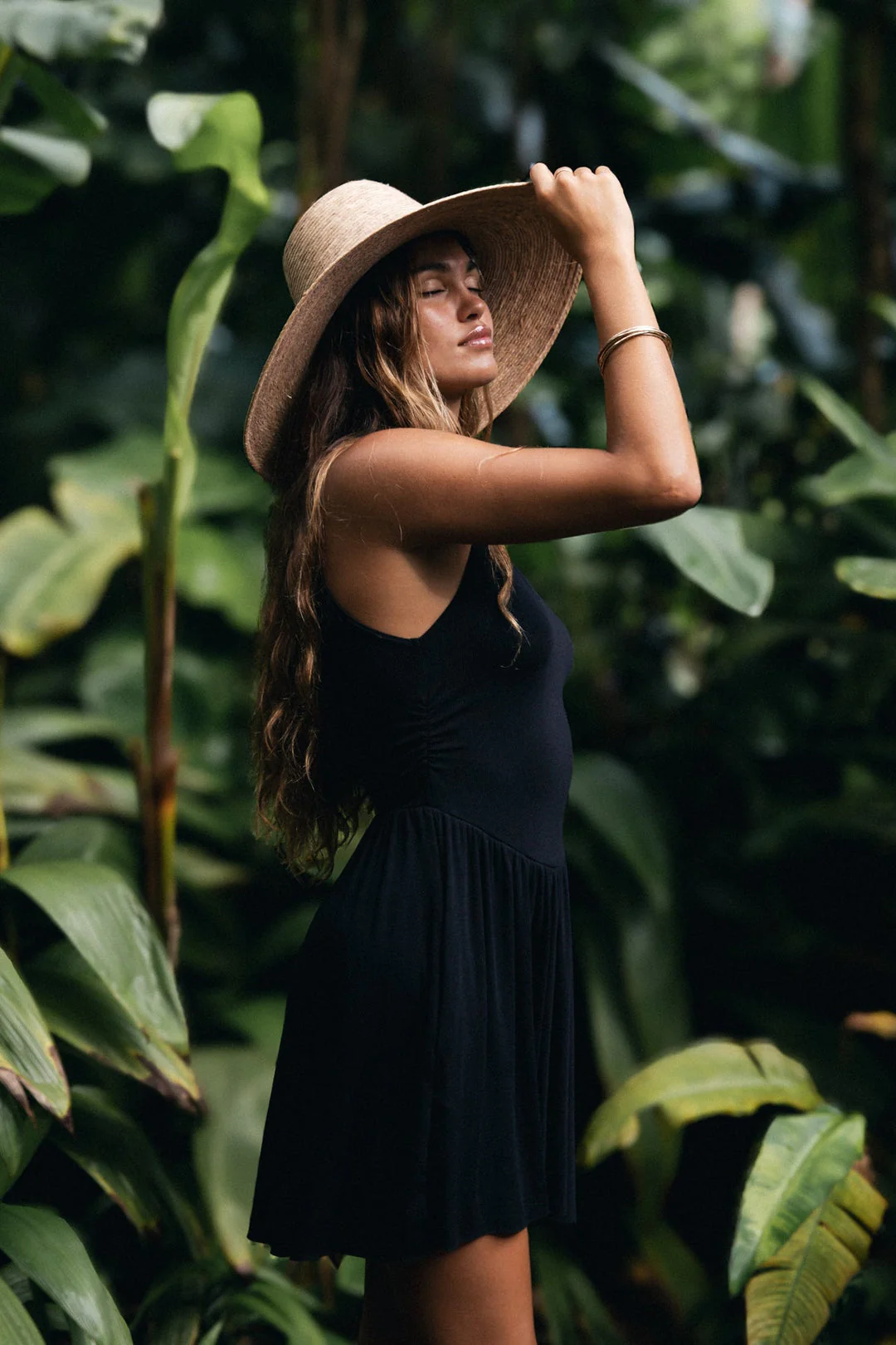 RIB DOUBLE SCOOP MINI DRESS