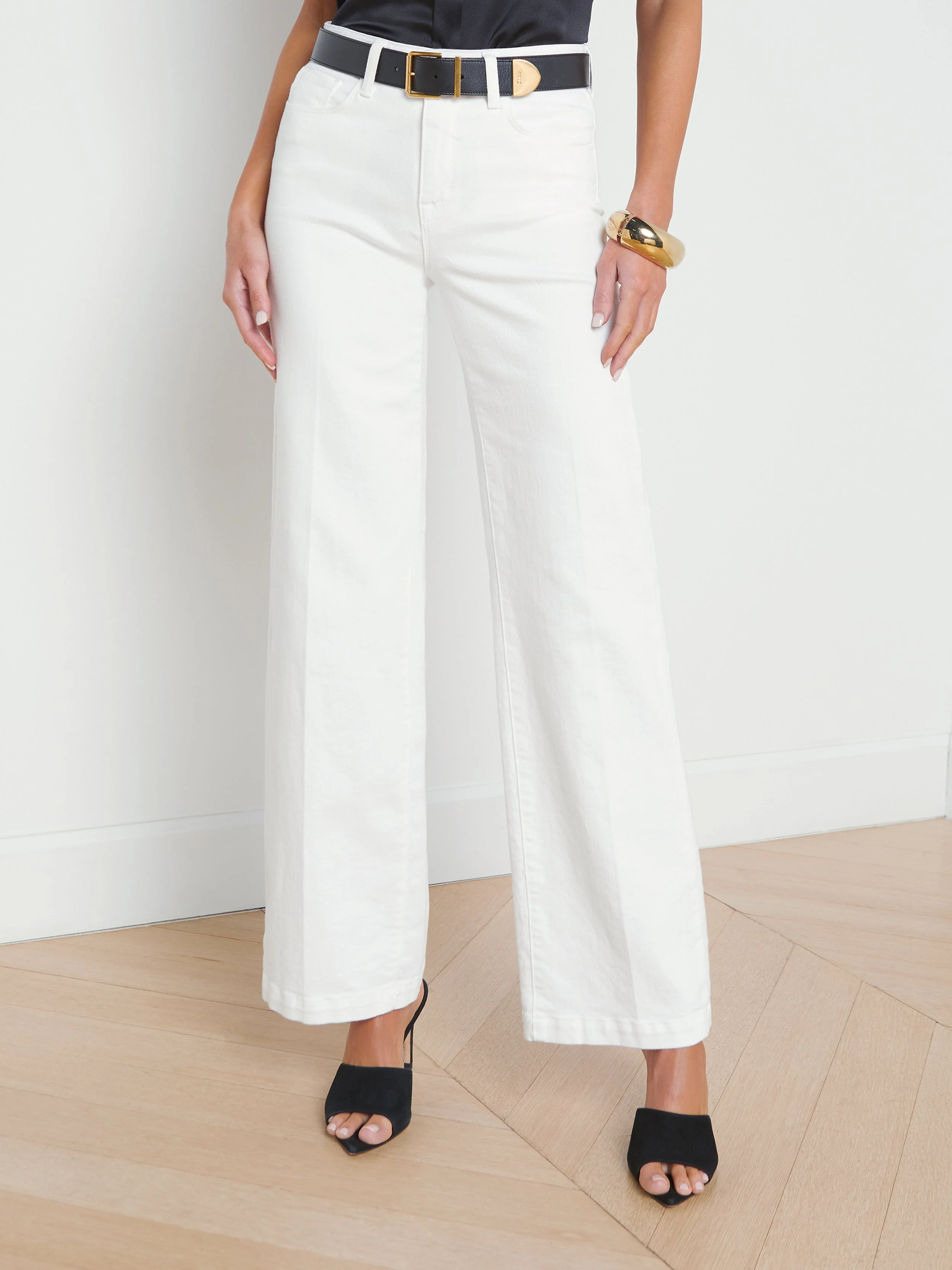 Scottie Wide-Leg Jean - Blanc