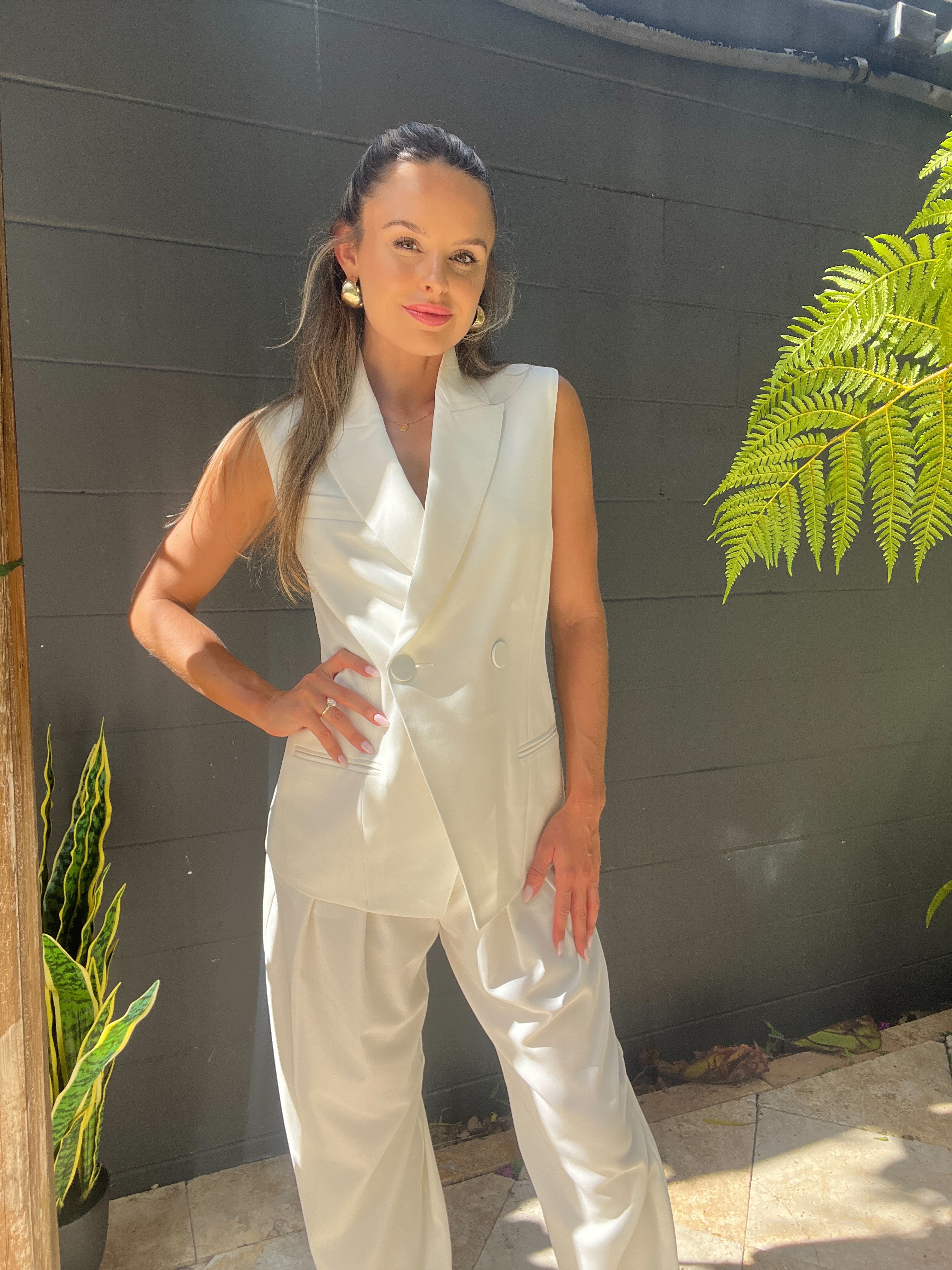 Oversized Vest - Ivory