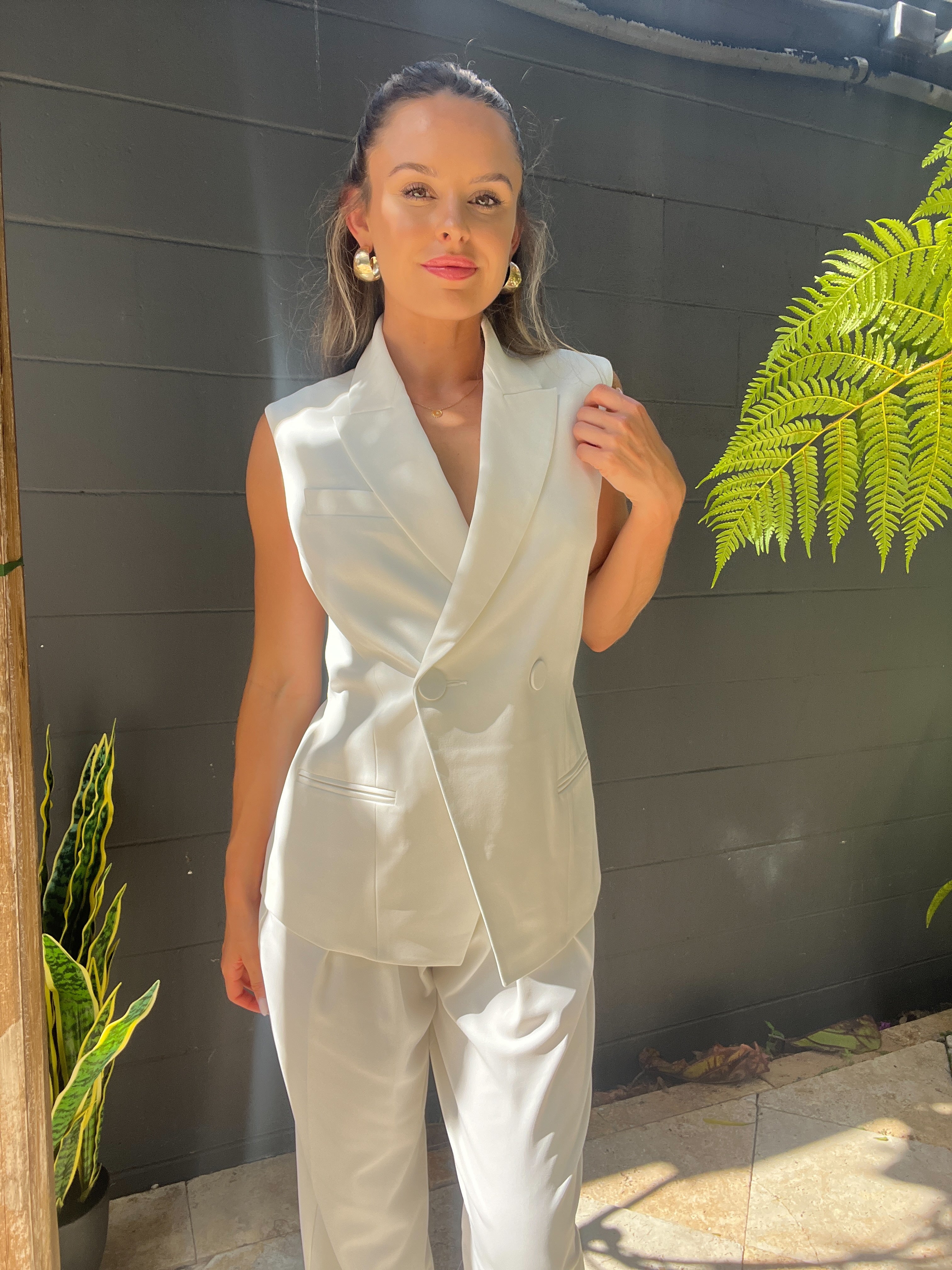 Oversized Vest - Ivory