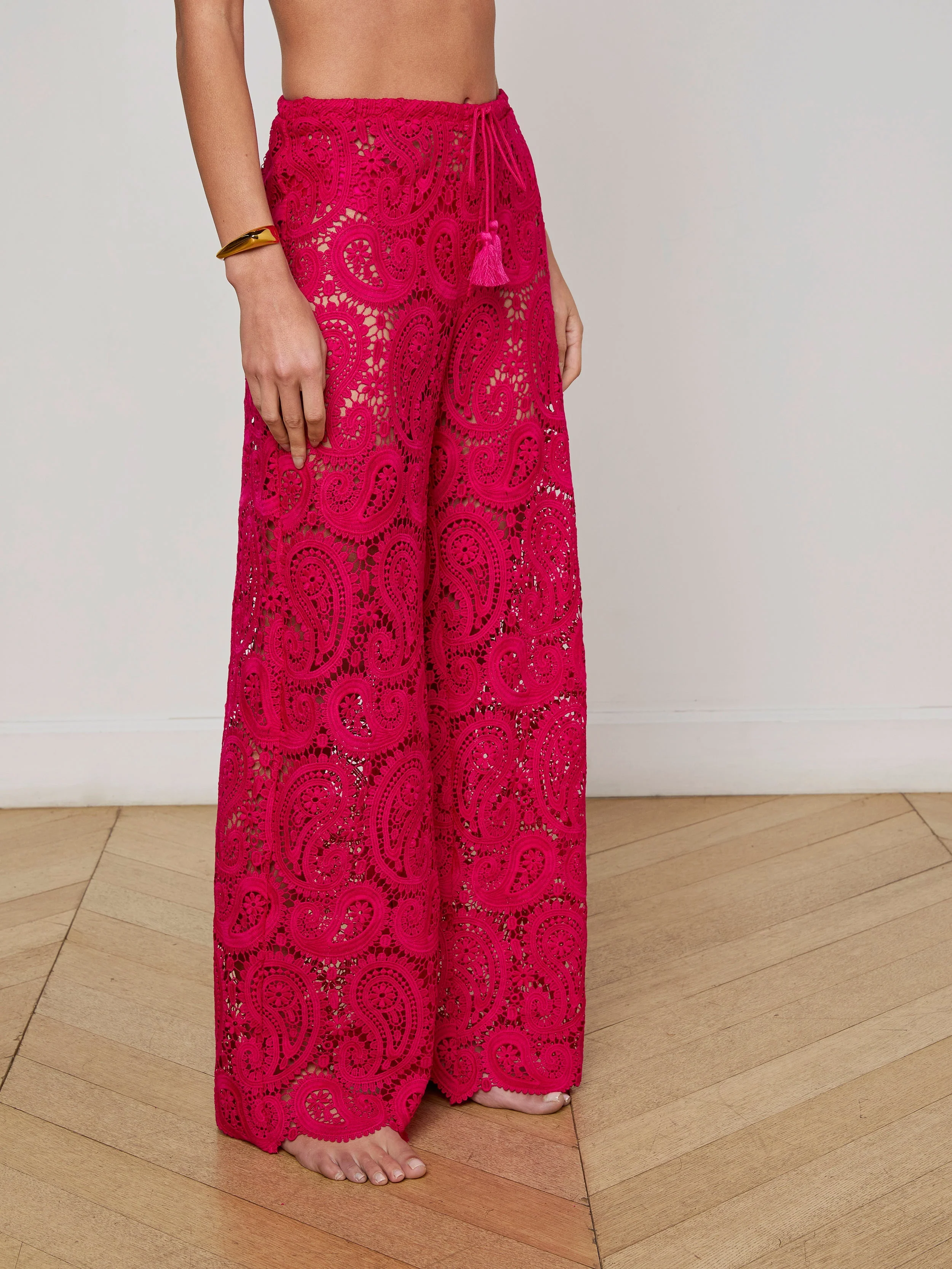 Geraldine Cover-Up Pant - Fuschia