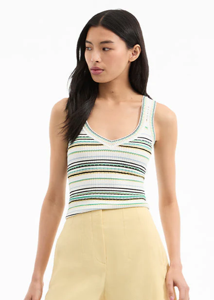 Carlin Striped Knit Tank Top