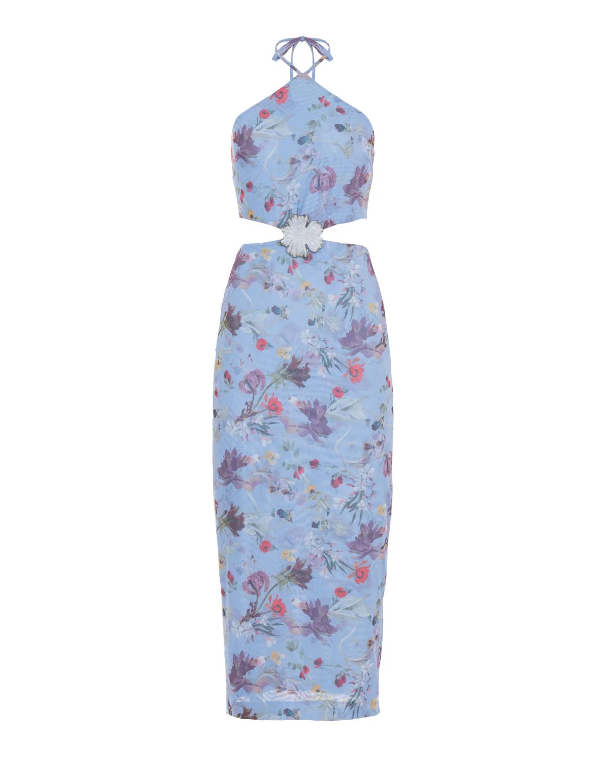 Lily Flower Halterneck Dress