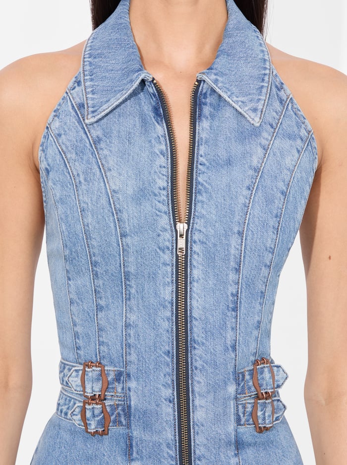 AXELLE DENIM MINI DRESS
