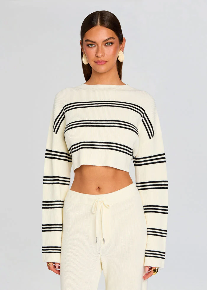 Sharlie Sweater - Eggshell/Black