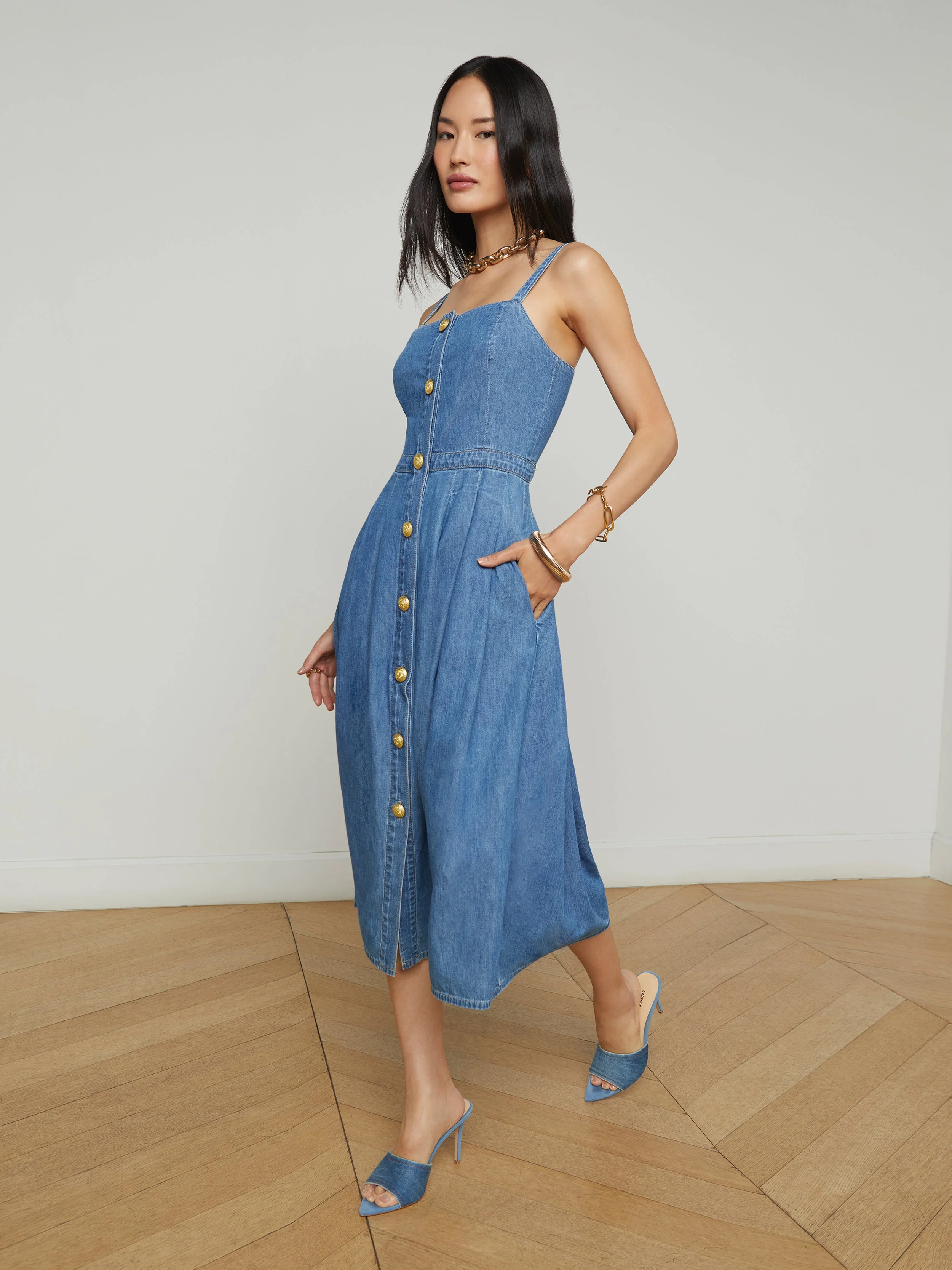 Esmeralda Chambray Dress