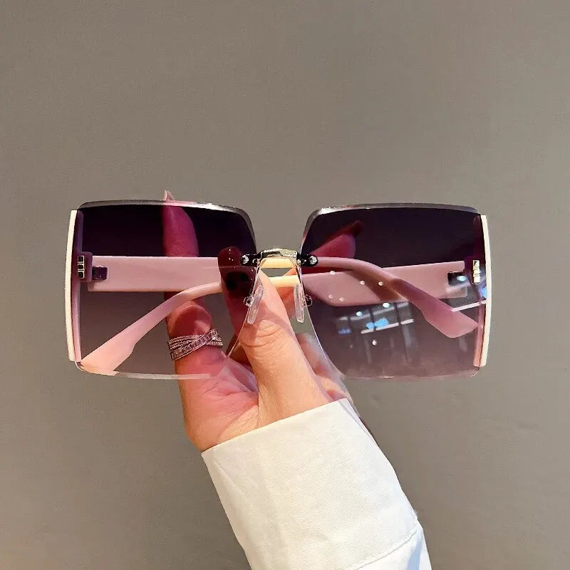 Square Frameless Retro Sunglasses �C Bold, Lightweight Statement Shades
