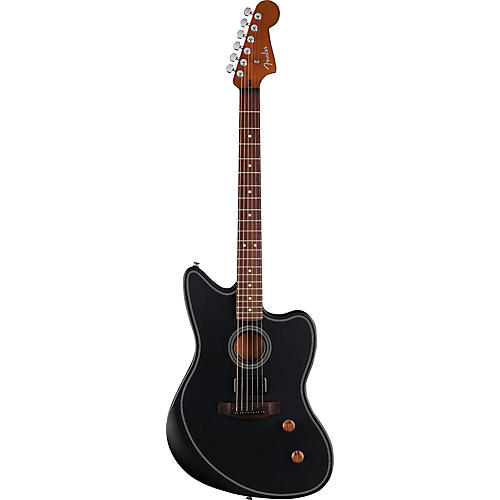 Fender Acoustasonic Standard Jazzmaster Acoustic-Electric Guitar Black
