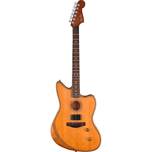 Fender Acoustasonic Standard Jazzmaster Acoustic-Electric Guitar Black