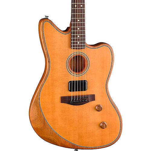 Fender Acoustasonic Standard Jazzmaster Acoustic-Electric Guitar Black