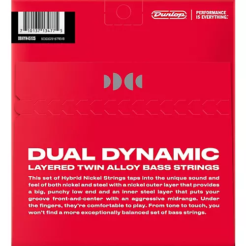Dunlop Dual Dynamic Hybrid Nickel 5-String Electric Bass Strings 45 - 125