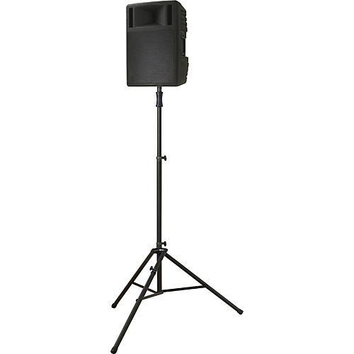 Ultimate Support TS-110BL Air Lift Speaker Stand With Leveling Leg, Black Black