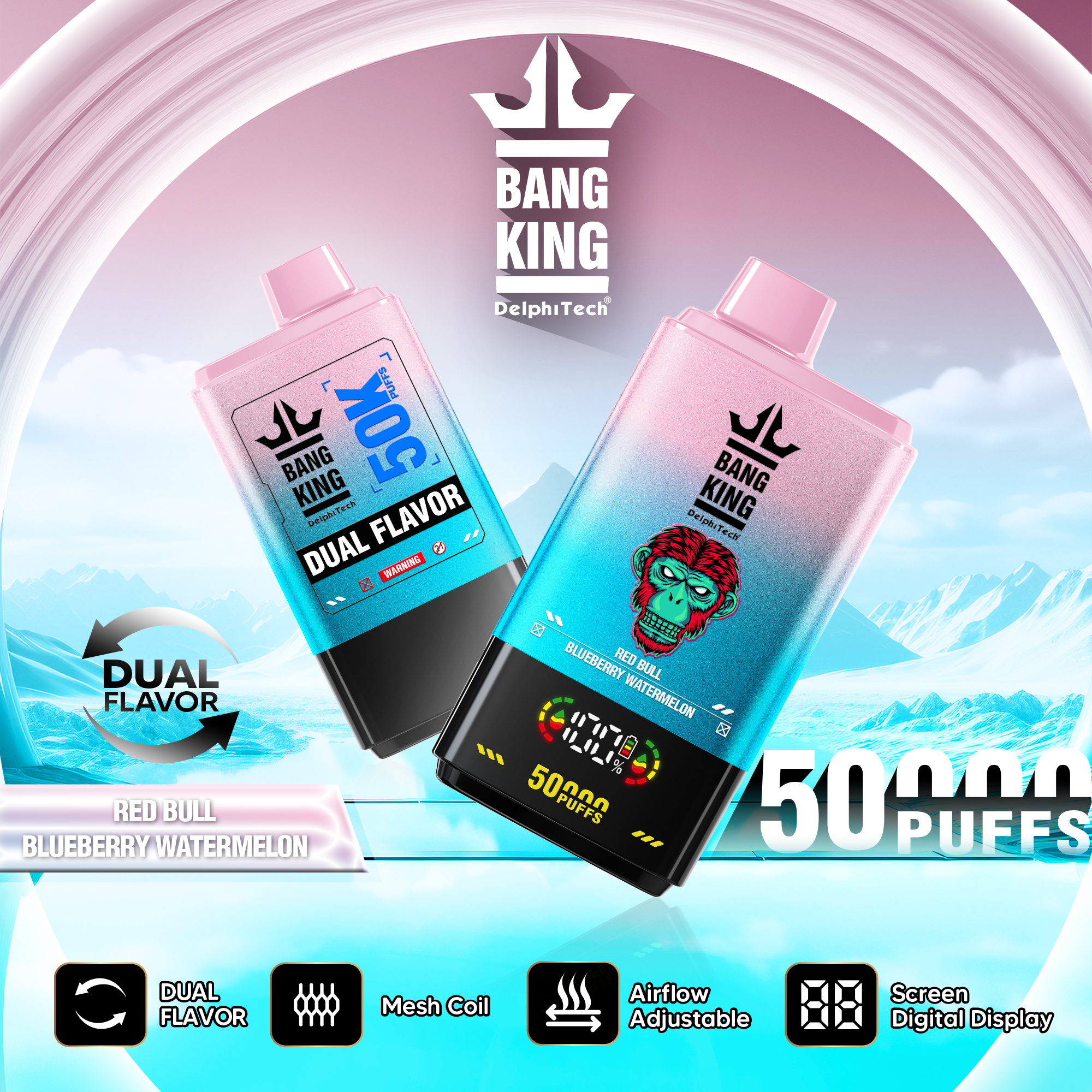 Bang King 50000 Puffs of 2 IN 1 Disposable Vape