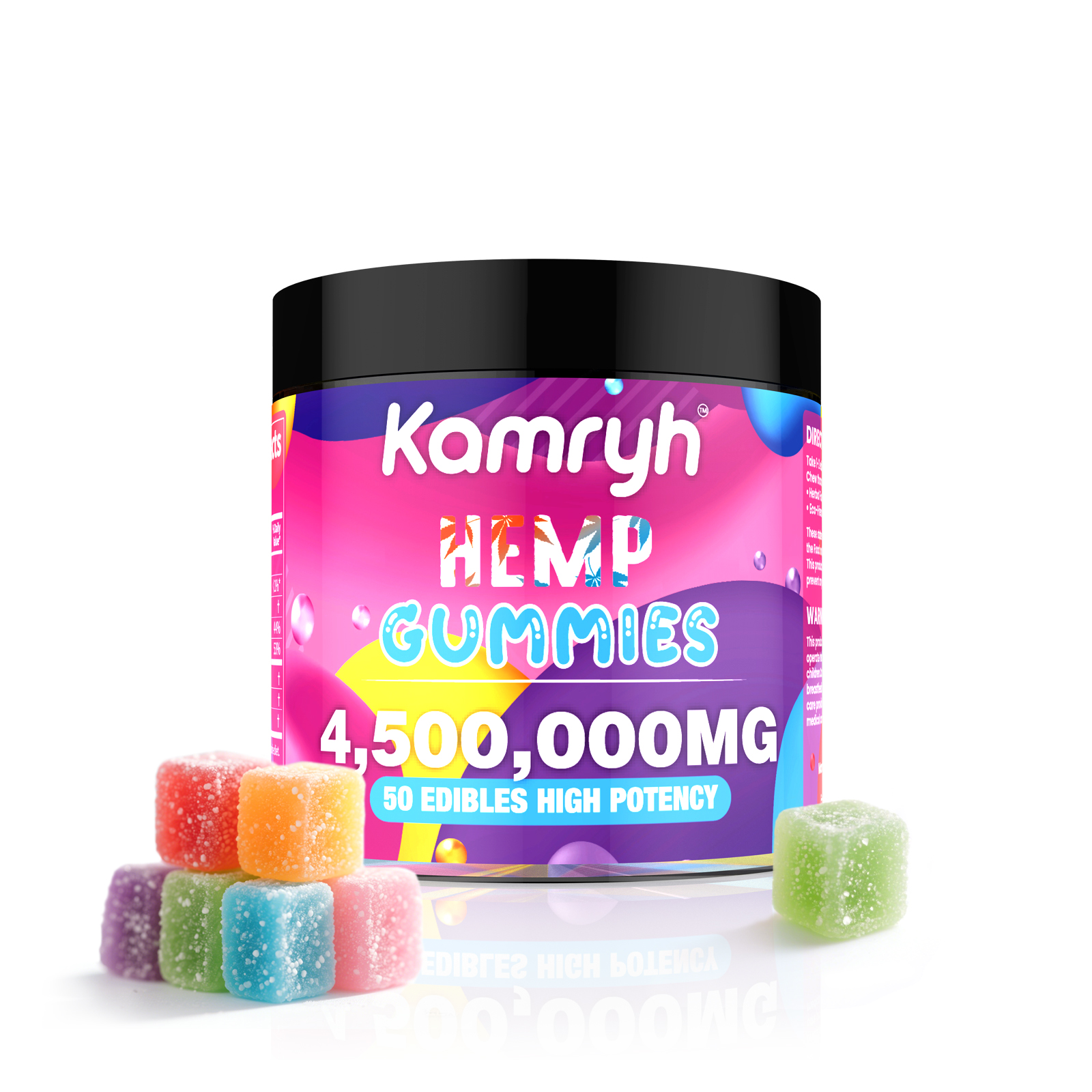 kamryH Gummies for Adults, 6 Fruit Style, Sleep Support, Omega 3-6-9 Complex, Chewable Gummy Vitamins USA Made