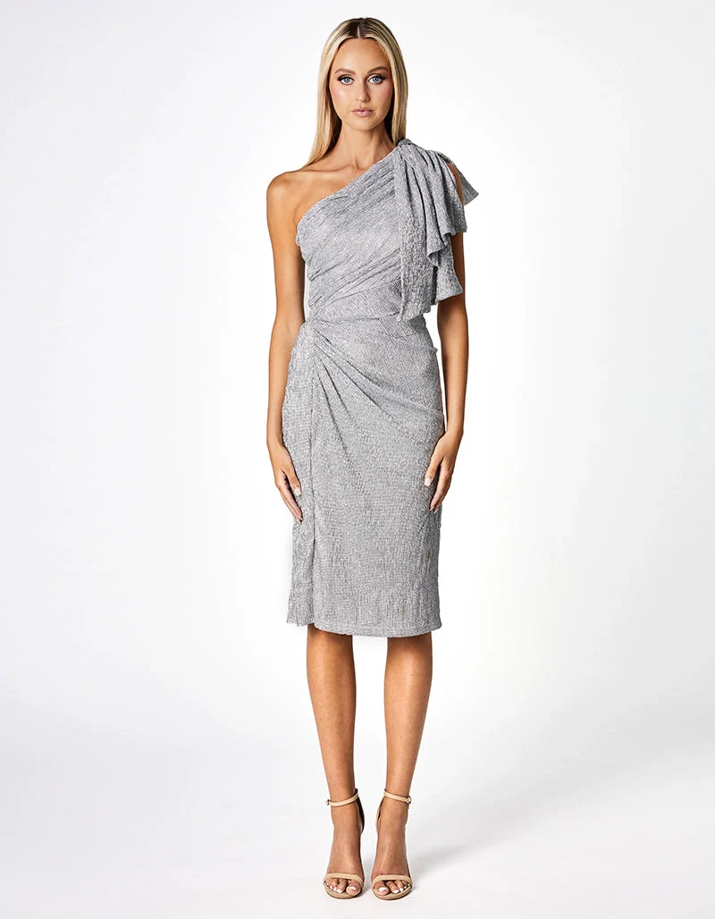 Liana One Shoulder Frill Dress