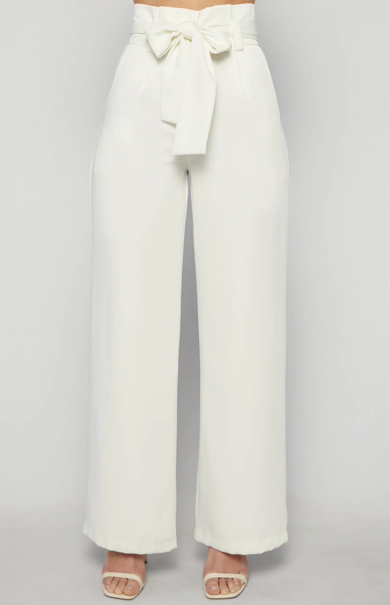 Paper Bag Waist Wide Leg Pants