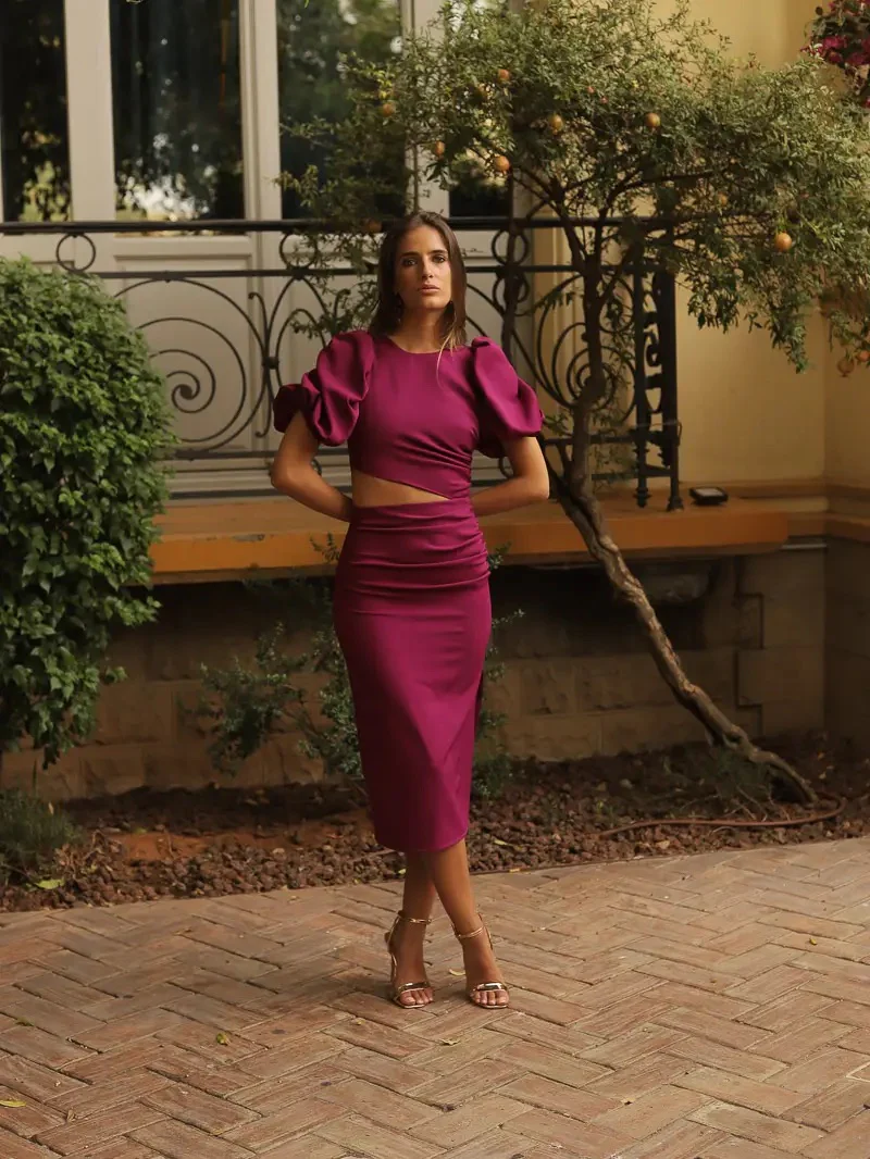 Diana Puff Sleeve Midi