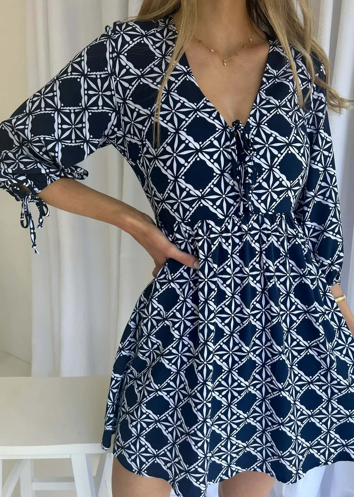 Kesia Dress - Navy