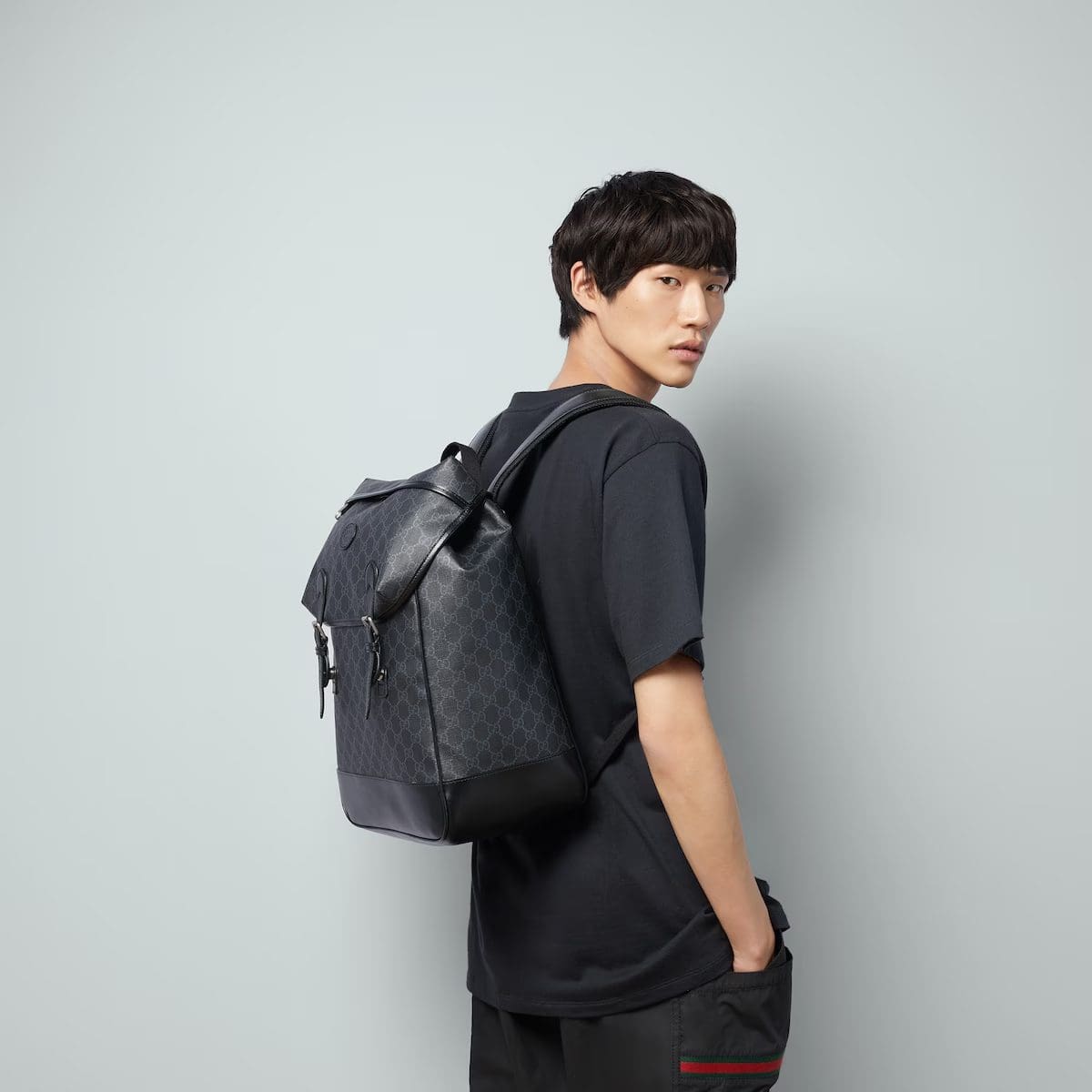 GUCCI MEDIUM BACKPACK WITH INTERLOCKING G - FrasersFashion