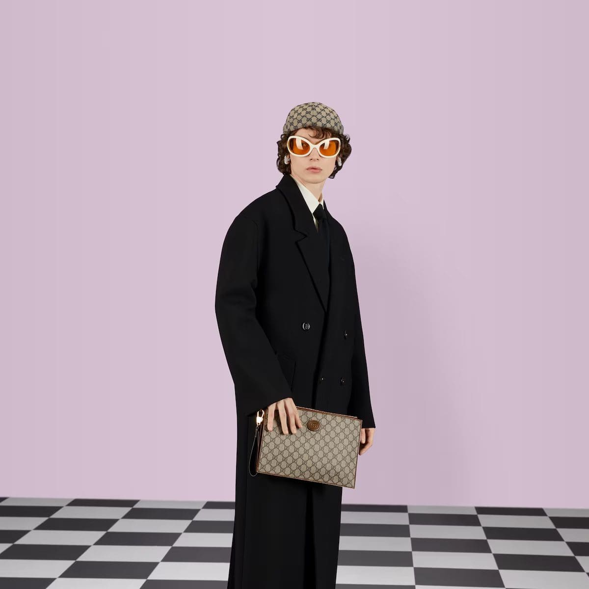 GUCCI POUCH WITH INTERLOCKING G - FrasersFashion
