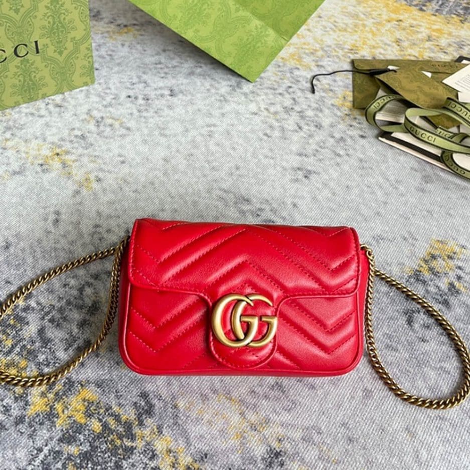 GUCCI Marmont matelasse leather super mini bag - FrasersFashion