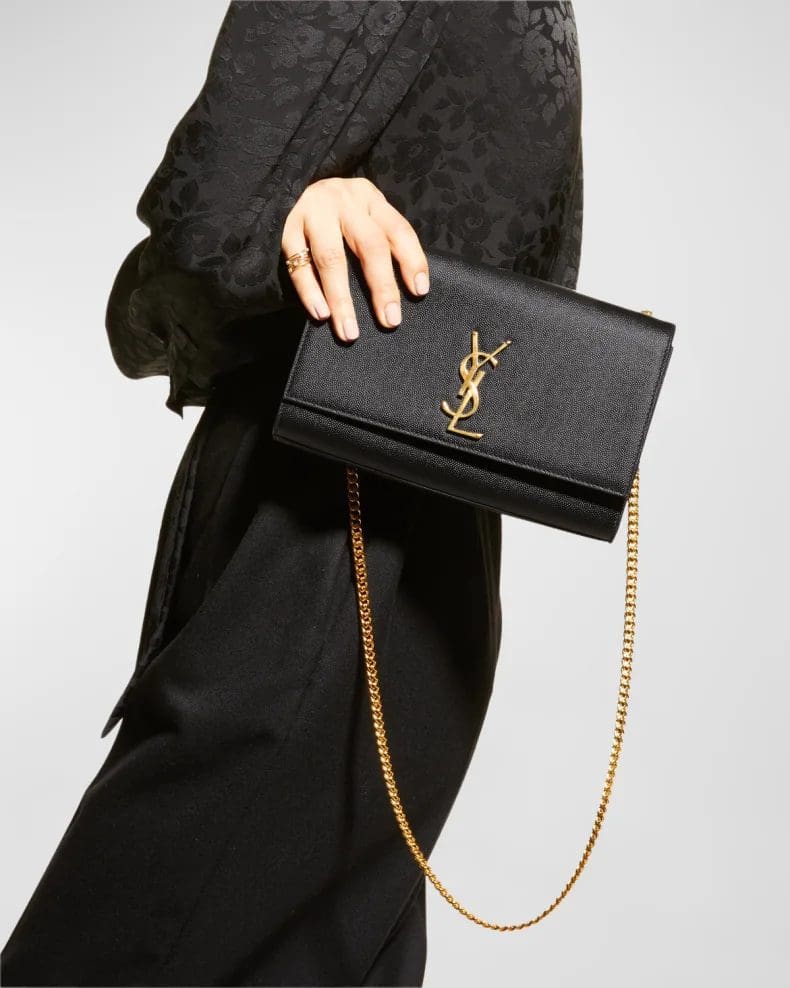 Saint Laurent Kate Medium YSL Crossbody Bag in Grained Leather - FrasersFashion