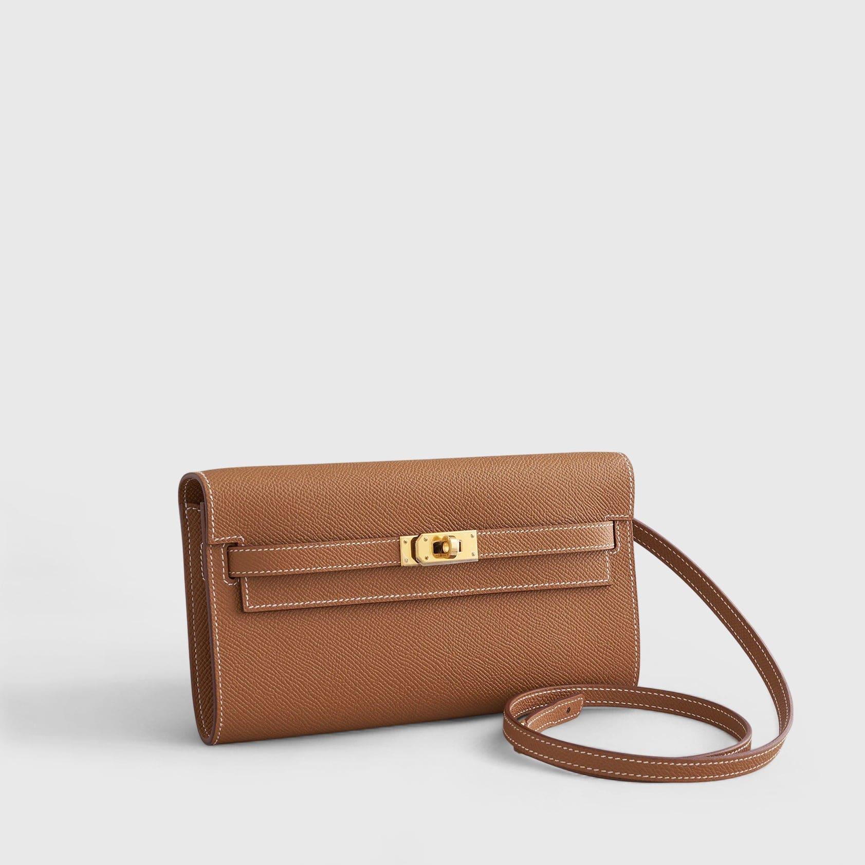 HERMES Kelly To Go Epsom Gold Gold Hardware - FrasersFashion