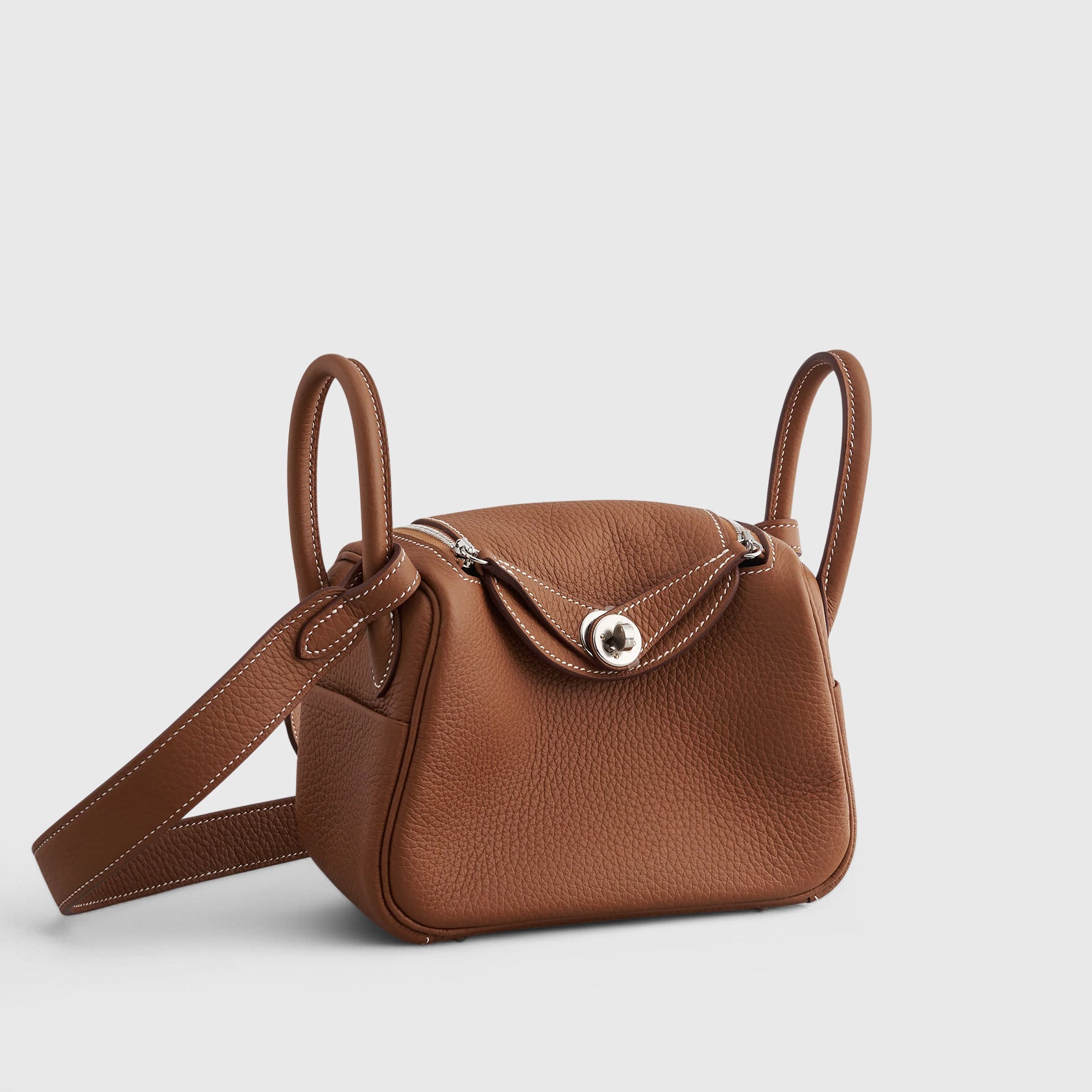 HERMES Lindy 20 Clemence Gold Palladium Hardware - FrasersFashion