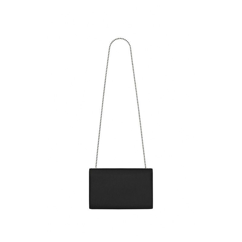 Saint Laurent Large Kate Chain Bag In Black Textured Leather - FrasersFashion