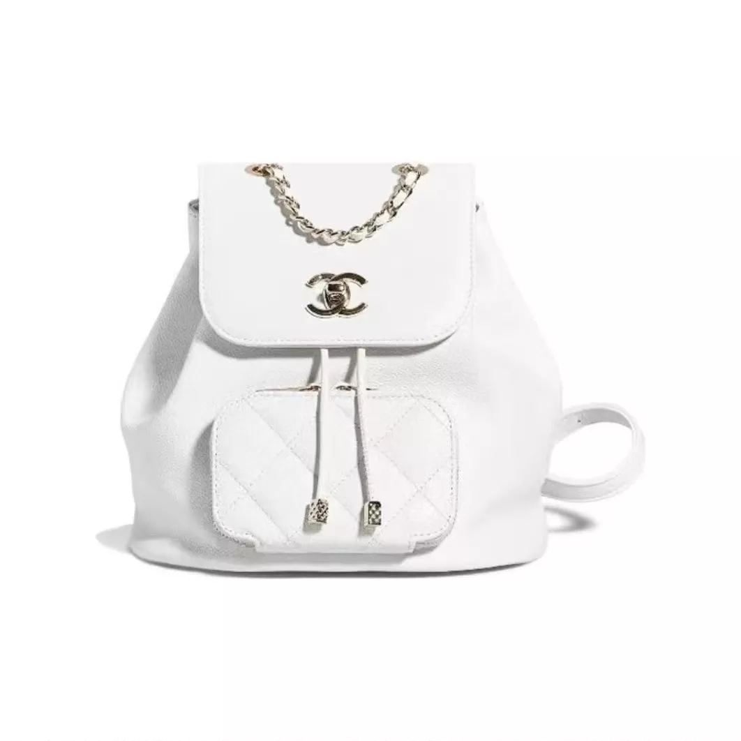 2022 Fall/Winter New Item CHANEL CHANEL Metallic Logo Logo Drawcord Cover Opening and Closing Cowhide Randsel Rucksack Randsel - FrasersFashion