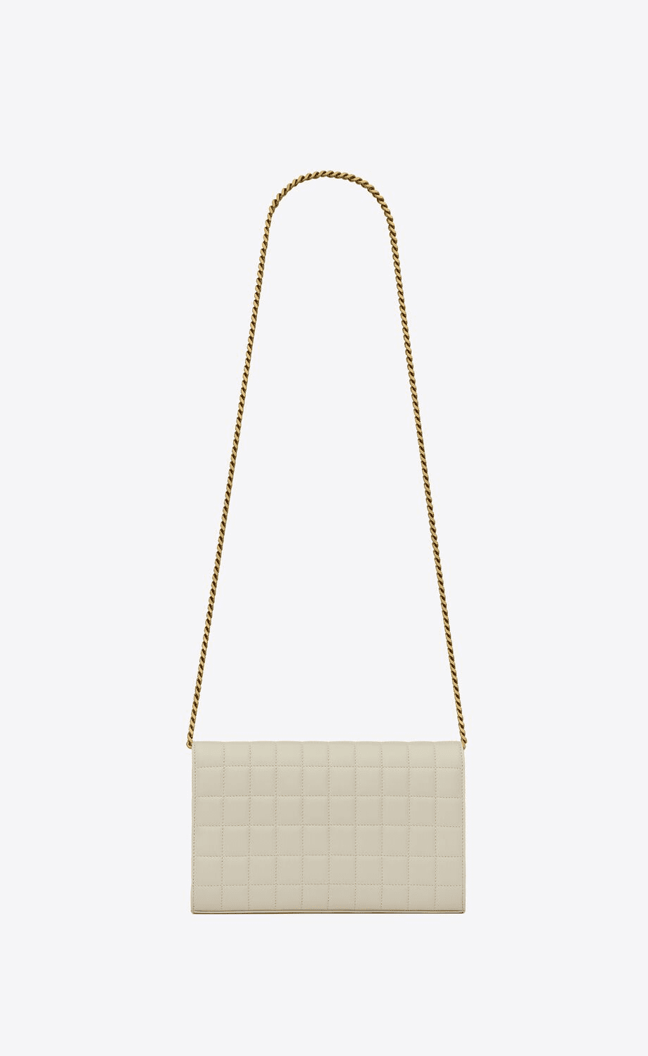 SAINT LAURENT LAMBSKIN CASSANDRE CHAIN WALLET - FrasersFashion